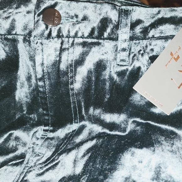 NWT 7 For All Mankind High Waist Velvet Ankle Skinny Jen7 14 Navy - Picture 5 of 5